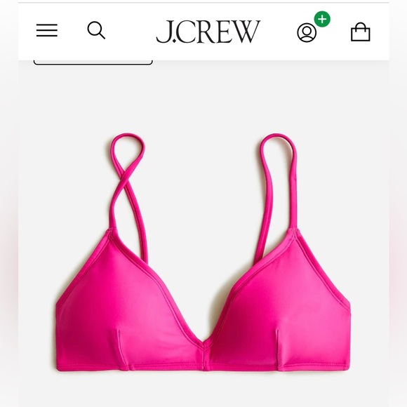 J.Crew French bikini top radiant fuschia medium-NWT - Picture 1 of 5
